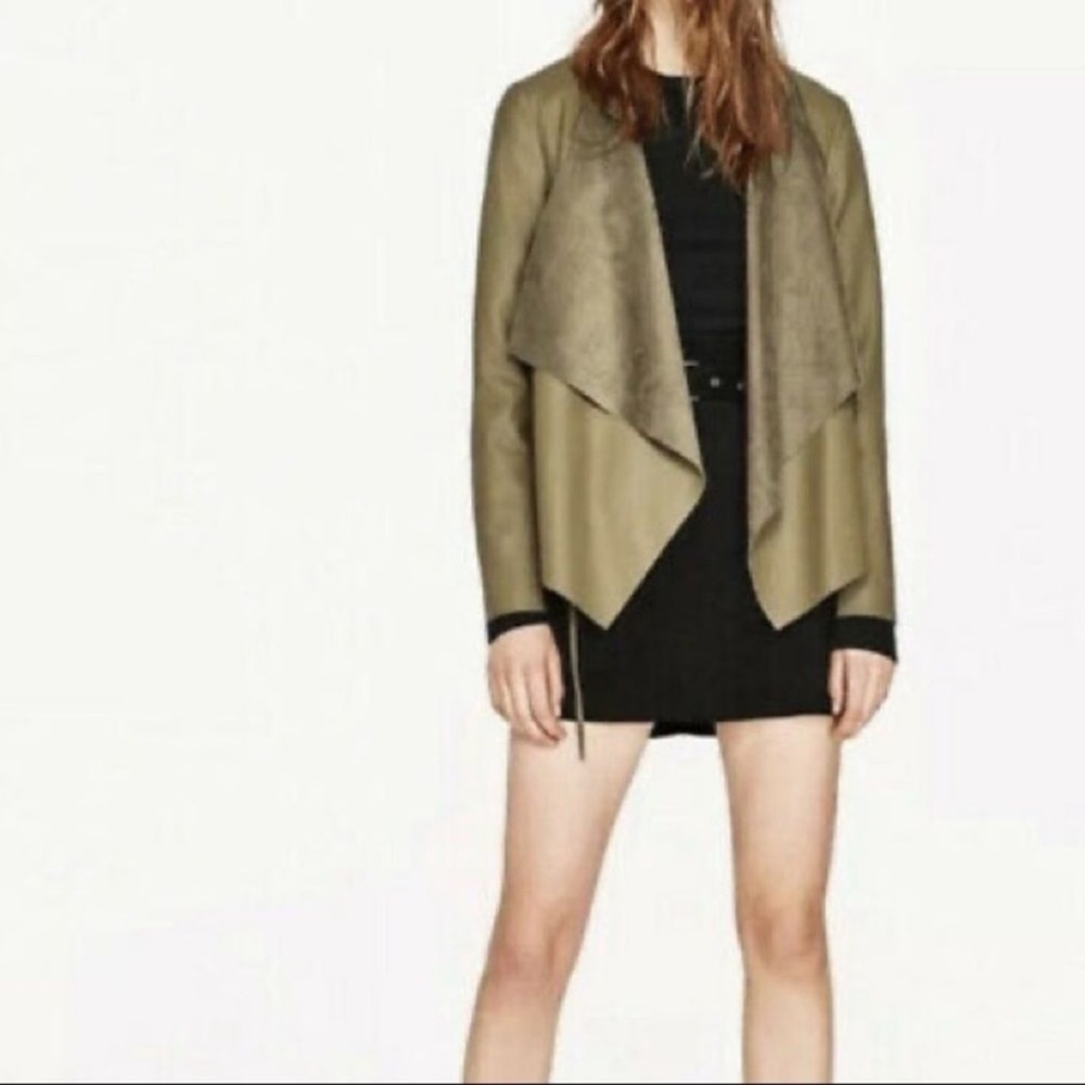 Zara faux leather jacket
